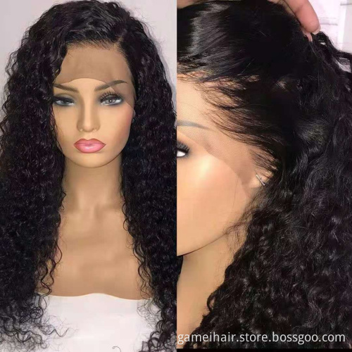 vietnam  hair glueless deep wave  13X4 40 50 inch hd transparent lace front human hair wigs colors usa drop shipping